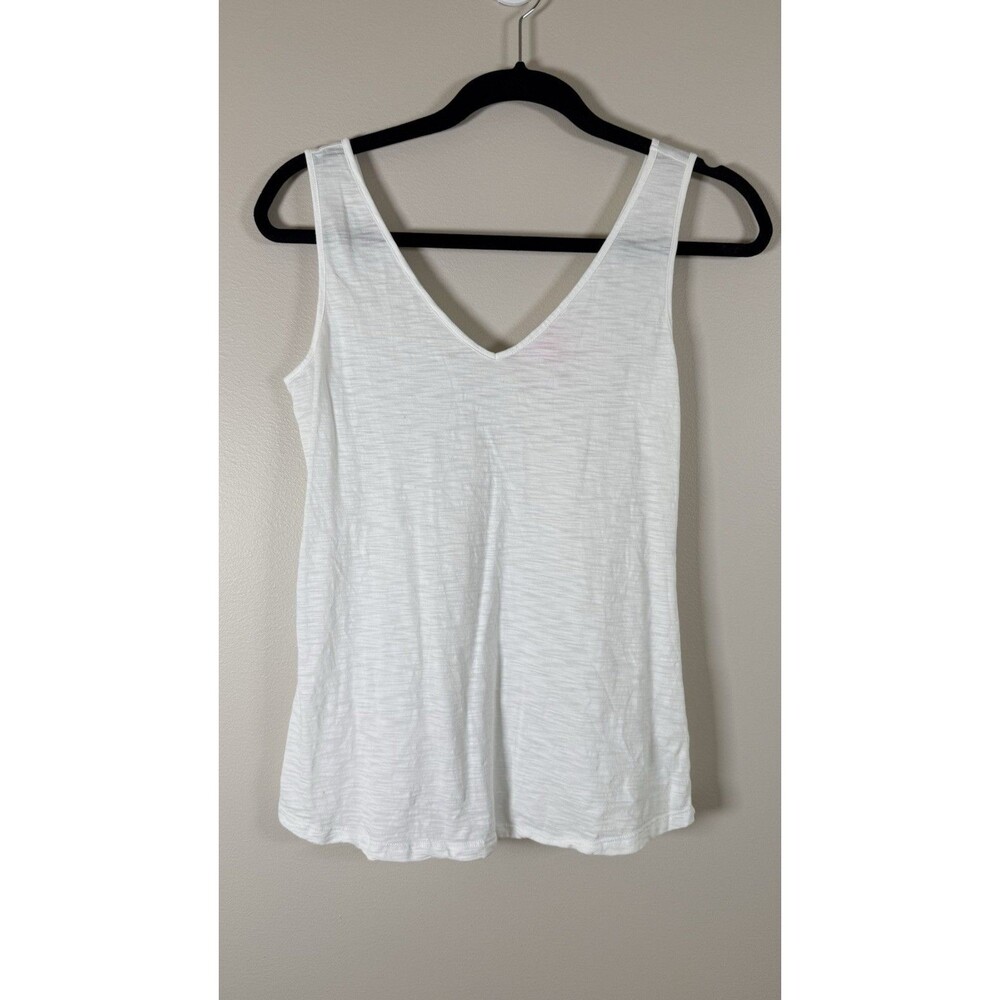 Lilly Pulitzer White Solid Tank 100% Pima Cotton Women’s XS